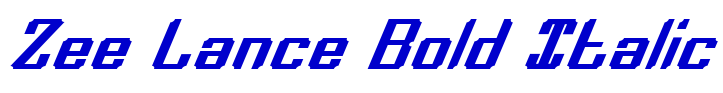 Zee Lance Bold Italic フォント